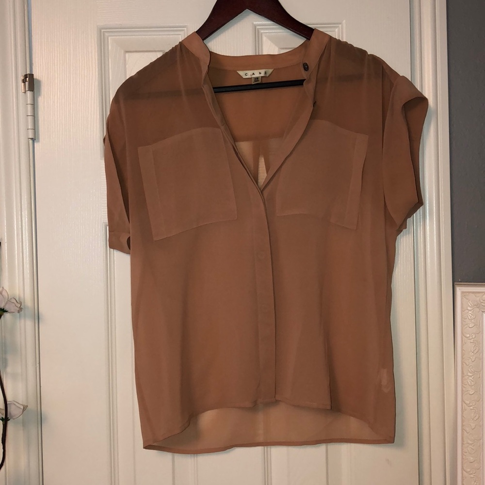Muted orange Cabi blouse